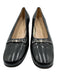 Salvatore Ferragamo Shoe Size 10.5 Black Leather Glossy Block Heel Pumps Black / 10.5