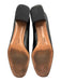 Salvatore Ferragamo Shoe Size 10.5 Black Leather Glossy Block Heel Pumps Black / 10.5