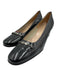 Salvatore Ferragamo Shoe Size 10.5 Black Leather Glossy Block Heel Pumps Black / 10.5