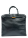 Furla Black Leather Gold Tone Magnetic Snap rolled top handles Bag Black / M