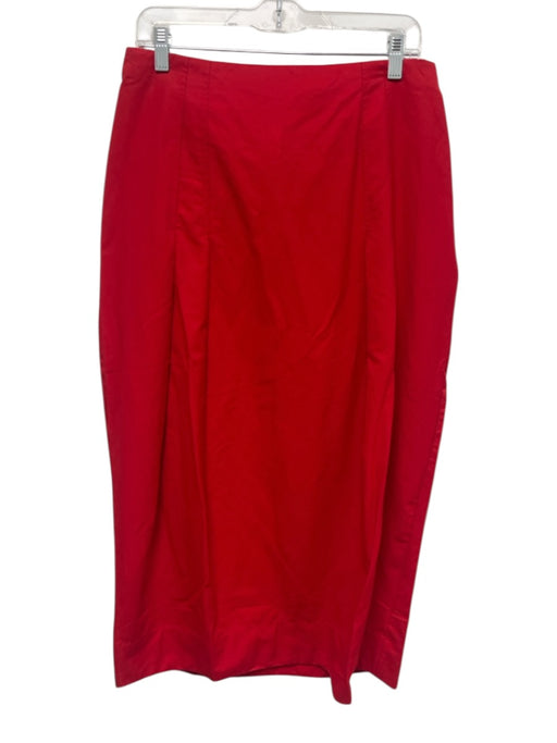 Maeve Size 23 Red Cotton & Polyamide Sleeveless Bow Applique Maxi Skirt Red / 23
