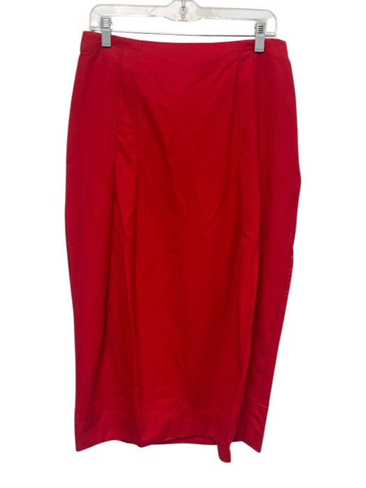 Maeve Size 23 Red Cotton & Polyamide Sleeveless Bow Applique Maxi Skirt Red / 23