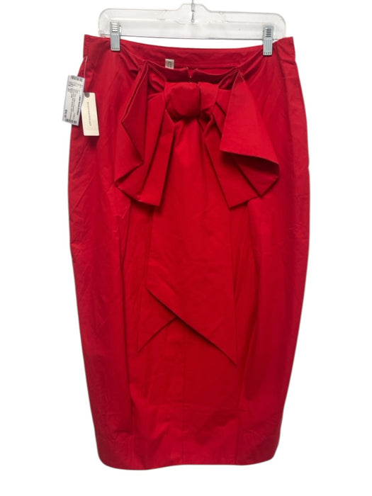 Maeve Size 23 Red Cotton & Polyamide Sleeveless Bow Applique Maxi Skirt Red / 23