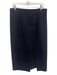 Diane Von Furstenberg Size 14 Navy Maxi Back Zip pleats Skirt Navy / 14