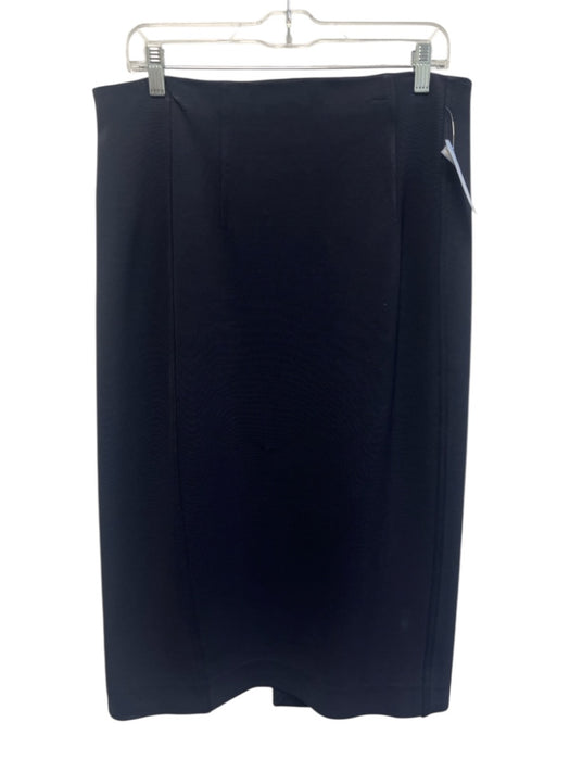 Diane Von Furstenberg Size 14 Navy Maxi Back Zip pleats Skirt Navy / 14