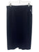 Diane Von Furstenberg Size 14 Navy Maxi Back Zip pleats Skirt Navy / 14