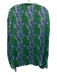 Emily McCarthy Size Large Green & Blue Viscose Blend Long Sleeve Floral Top Green & Blue / Large