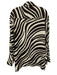 COS Size 44 Brown & White Long Sleeve Animal Print Button Front Satin Top Brown & White / 44