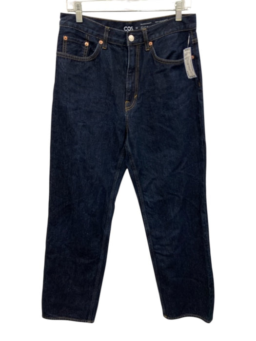 COS Size 30 Dark Wash Cotton Denim High Rise Wide Leg Pockets Jeans Dark Wash / 30