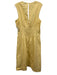 Maeve Size Large Butter Yellow Cotton Sleeveless Pleated Pintuck Maxi Dress Butter Yellow / Large