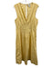 Maeve Size Large Butter Yellow Cotton Sleeveless Pleated Pintuck Maxi Dress Butter Yellow / Large