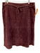 New Frontier Size 14 Mauve Purple Leather Suede Stitch Detail Tie Waist Skirt Mauve Purple / 14