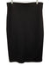 COS Size L Black Wool Blend Back Slit Elastic Waist Below knee Skirt Black / L
