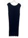Lafayette 148 Size XL Navy Blue Viscose Blend Knit Sleeveless Midi Dress Navy Blue / XL