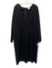Nordstrom Size XXL Black Polyester Blend V Neck Front Slit Midi Dress Black / XXL