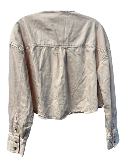 Favorite Daughter Size S Powder Pink Cotton Blend Collared Button Down Top Powder Pink / S