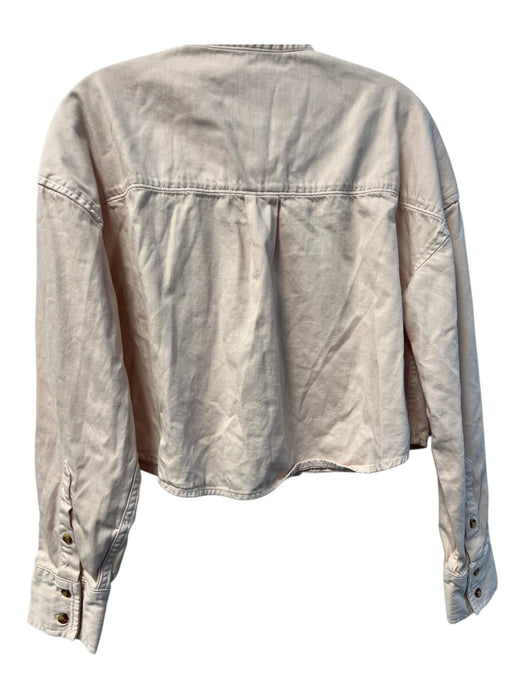 Favorite Daughter Size S Powder Pink Cotton Blend Collared Button Down Top Powder Pink / S