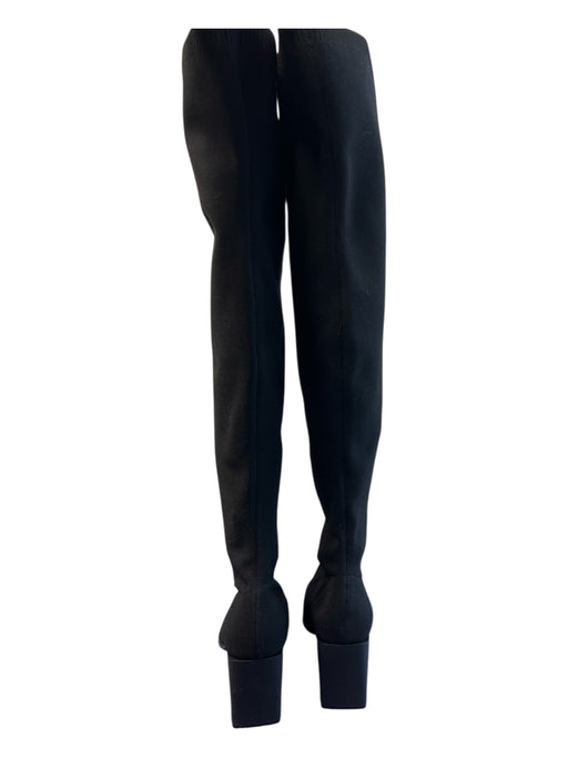 Aldo Shoe Size 6 Black Manmade Material Pointed Toe Above Knee Stretch Boots Black / 6