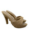Veronica Beard Shoe Size 10 Beige Raffia Wooden Sole Peep Toe Sandals Beige / 10