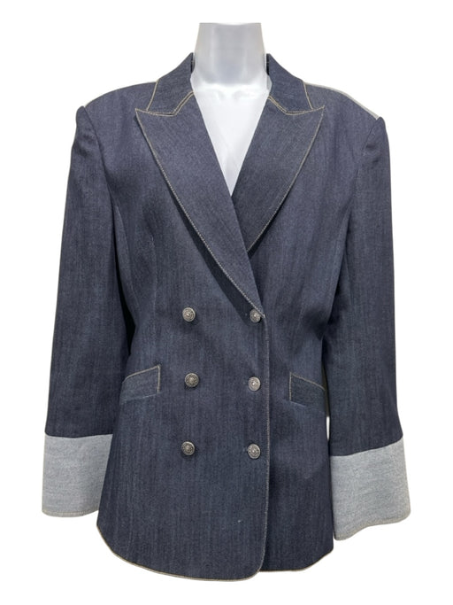 Cinq a Sept Size 12 Dark & Light Wash Cotton Blend Denim Front Pockets Pants Set Dark & Light Wash / 12