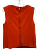 Elizabeth & James Size M Orange Polyester & Viscose Sleeveless Back Zip Top Orange / M