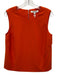 Elizabeth & James Size M Orange Polyester & Viscose Sleeveless Back Zip Top Orange / M