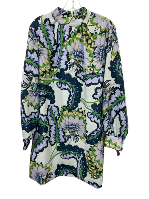 CK Bradley Size L Multi Polyester Mock Neck Back Zip Dress Multi / L