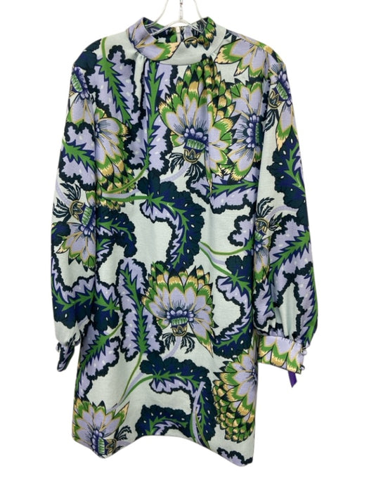 CK Bradley Size L Multi Polyester Mock Neck Back Zip Dress Multi / L