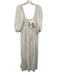 Mara Hoffman Size L White Cotton Tie Detail smocked Side Pockets Gauze Dress White / L