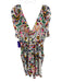 Mara Hoffman Size M White & Multi PES Pockets Double V Neck Dress White & Multi / M