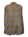 Prada Size 16.5 Pink & Multi Cotton Plaid Button Down Men's Long Sleeve Shirt Pink & Multi / 16.5