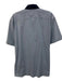 Prada Size 17 Blue Cotton Button Down Men's Short Sleeve Blue / 17