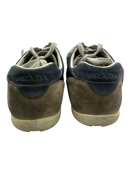 Prada Shoe Size 11 AS IS Blue & Brown Suede Low Top Low Top Men's Shoes Blue & Brown / 11