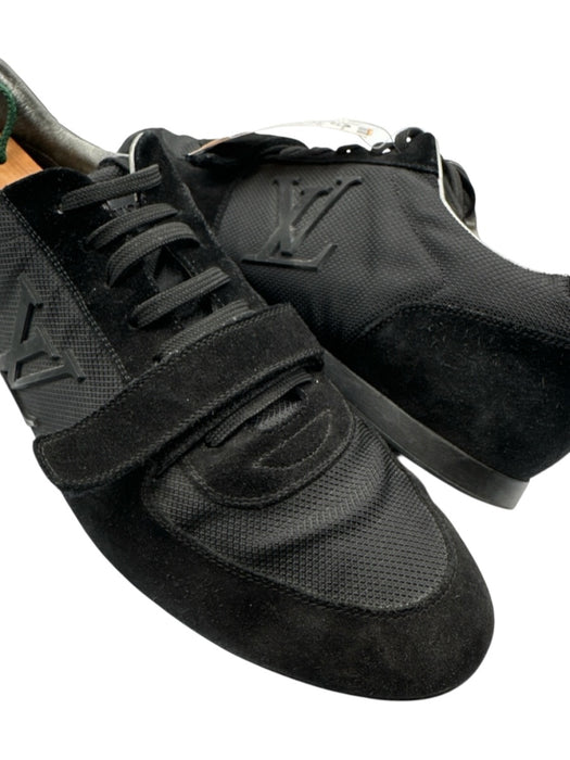 Louis Vuitton Shoe Size 11 AS IS Black Suede Low Top Lace Up Velcro Men's Shoes Black / 11
