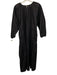 Zara Size S Black Cotton Keyhole Back Long Balloon Sleeve Maxi Dress Black / S