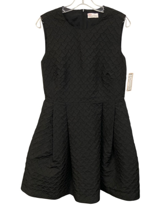 Red Valentino Size Est S Black No Fabric Tag jaquard Hearts A Line Skirt Dress Black / Est S