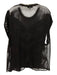 IRO Size 38 Black No Fabric Tag Sleeveless Frayed Detail Sheer Top Black / 38