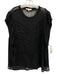 IRO Size 38 Black No Fabric Tag Sleeveless Frayed Detail Sheer Top Black / 38