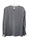 Brunello Cucinelli Size S Gray Silk Beaded Detail Long Sleeve Back Keyhole Top Gray / S