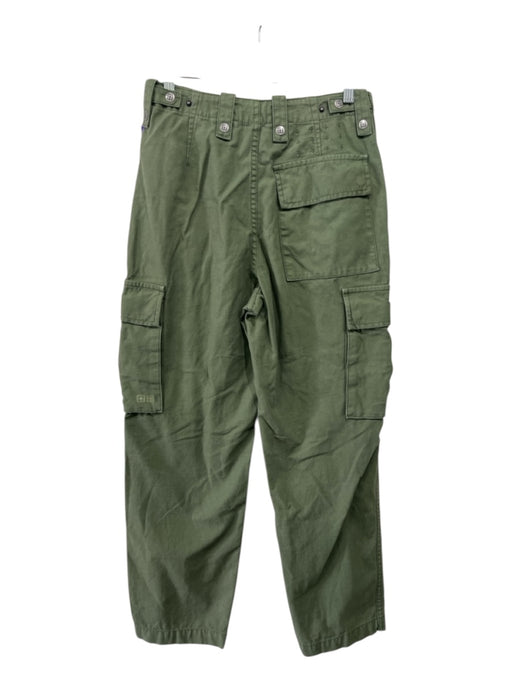 Ksubi Size M Green Cotton Cargo Pockets Straight Leg Zip Fly Pants Green / M