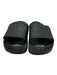 Off White Shoe Size 39 Black Rubber One Strap Logo Foam Platform Slides Sandals Black / 39