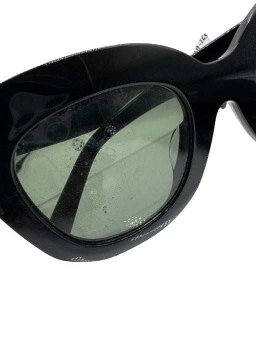 Celine Black Acetate Cat Eye Thick Frame Sunglasses Black