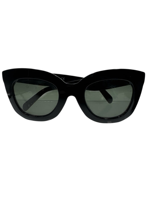 Celine Black Acetate Cat Eye Thick Frame Sunglasses Black