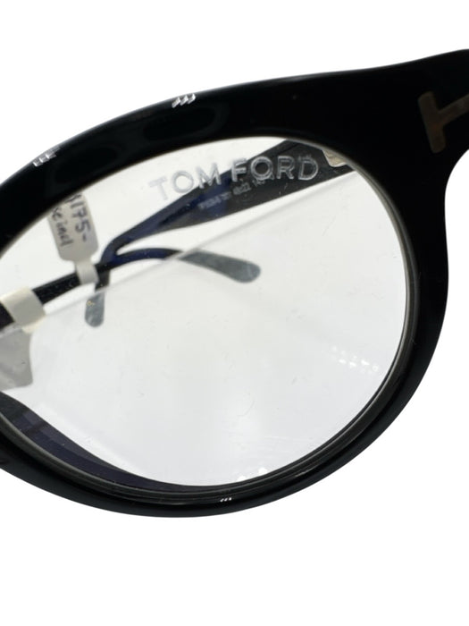 Tom Ford Black Acetate Circle Round Glasses Black