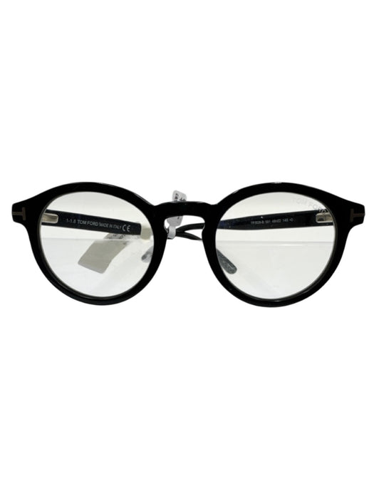 Tom Ford Black Acetate Circle Round Glasses Black