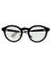 Tom Ford Black Acetate Circle Round Glasses Black