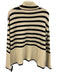 Toteme Size XS Cream & Black Wool & Cotton Turtleneck Stripe Side Slit Sweater Cream & Black / XS