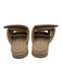 Inuikii Shoe Size 39 Cream Beige Suede leather Velcro Strap Mule Slides Sandals Cream Beige / 39
