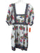 Mille Resort & Travel Size Small Pink, Blue, Green Cotton Half Puff Sleeve Dress Pink, Blue, Green / Small