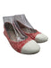 Lanvin Shoe Size 39 Red & White Leather & Canvas Toe cap Tweed Round Toe Flats Red & White / 39